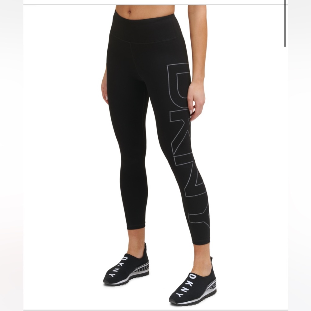 DKNY logo black leggings - Picture 2 of 8